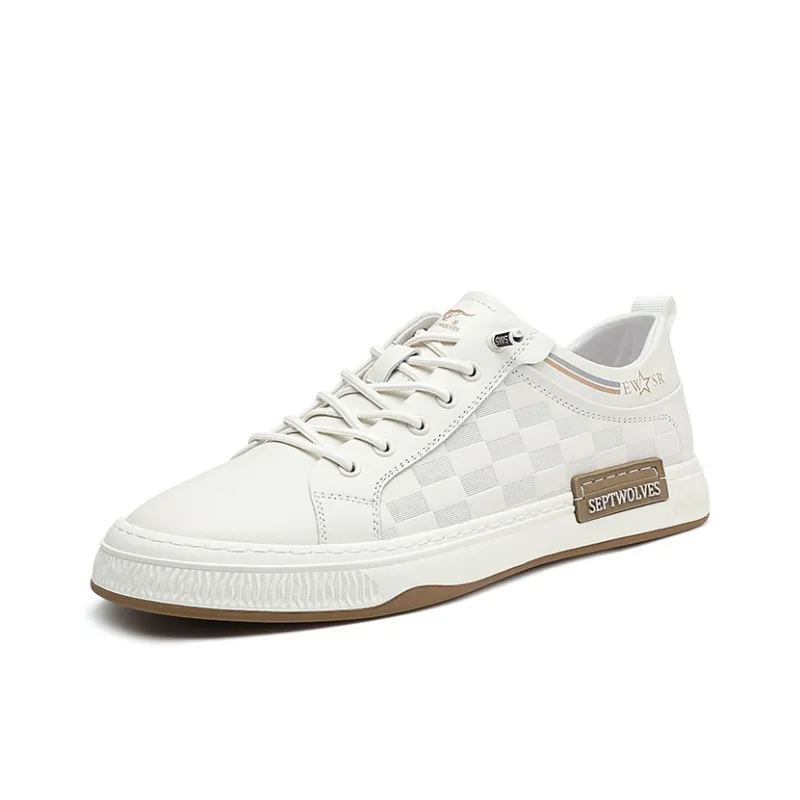 SEPTWOLVES Low Top Skateboard Shoes Men's Black HD-6