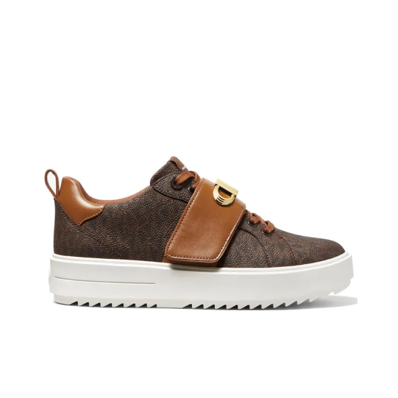 MICHAEL KORS Emmett Low-Top Stylish Skateboarding Shoes Women's Brown-1