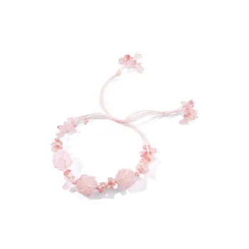 AWD Pink Crystal Rope Bracelets Women's