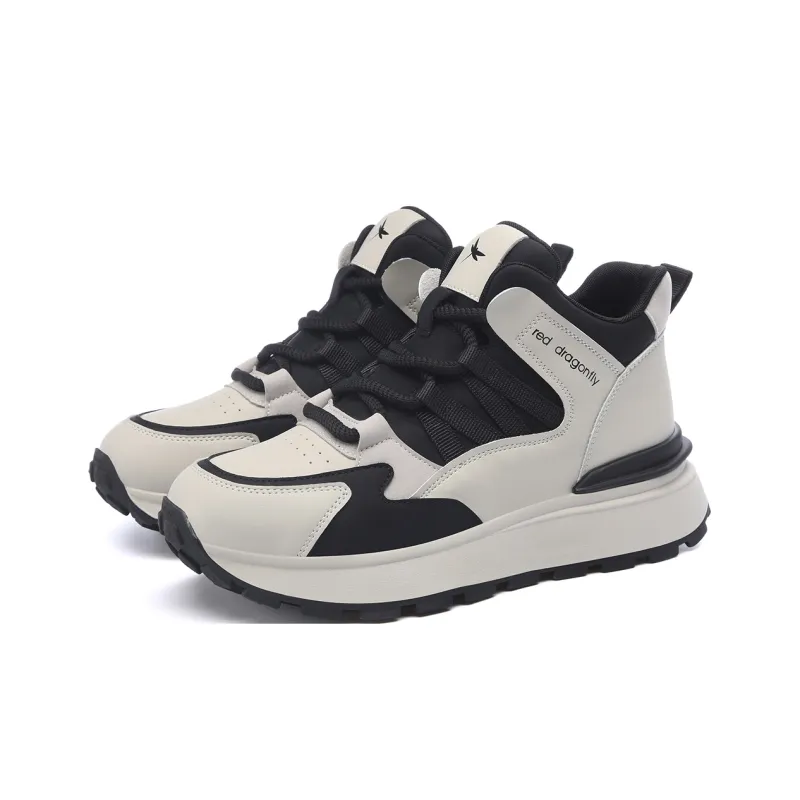 RED DRAGONFLY Abrasion Resistant Low Top Casual Shoes Women's Beige Black-1