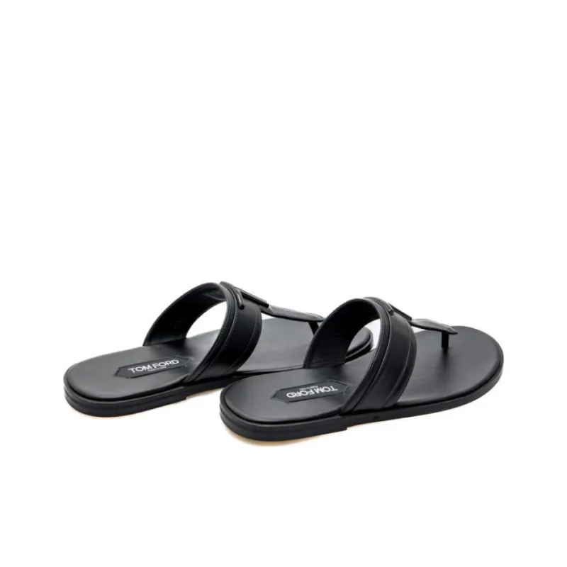 TOM FORD Brighton Flip Flops Men's Black-3