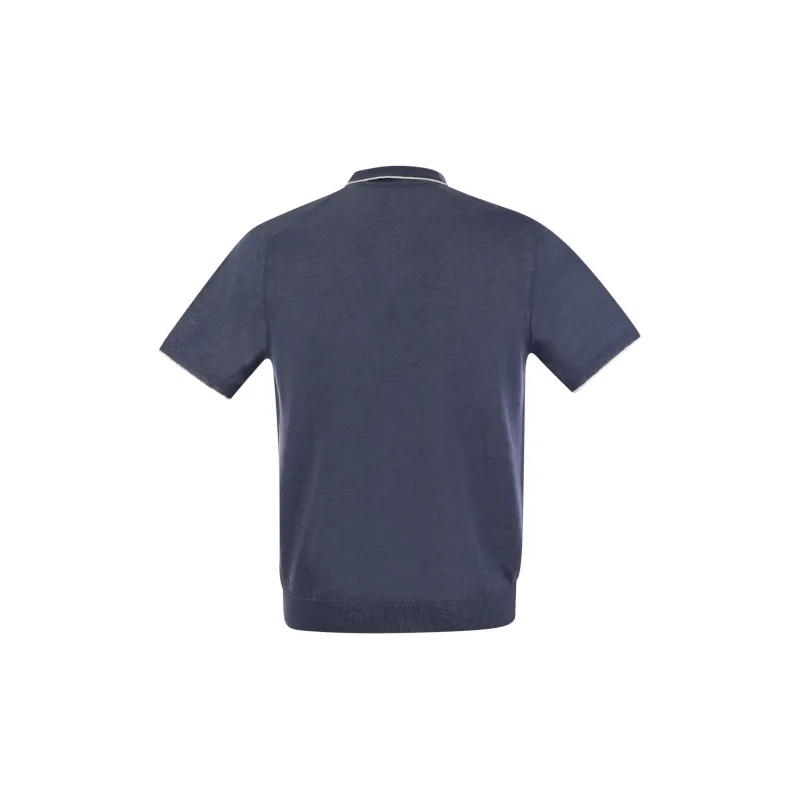 FEDELI Fine knit Polo Shirt-1