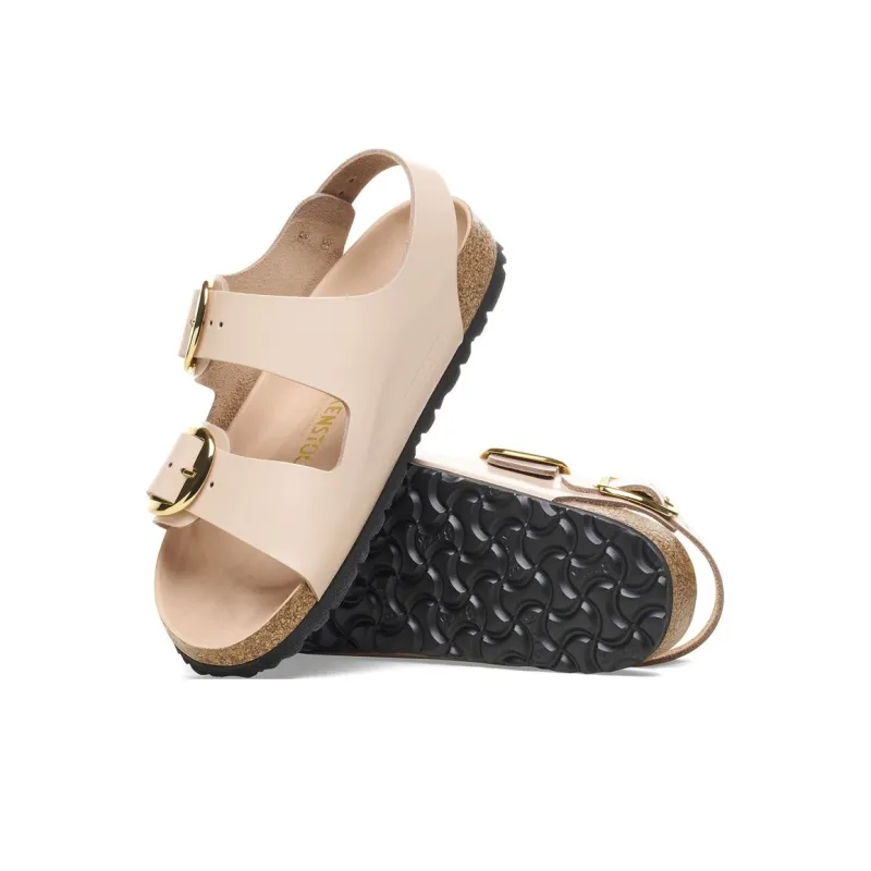 Birkenstock Milano Big Buckle Beach Sandals Women's Beige Pink Regular-4