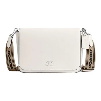 COACH Cow Leather Envelope Bag, Crossbody Bag Unisex Chalk White