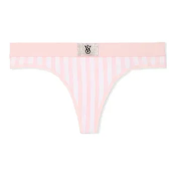 Victoria's Secret 24 Big Show Collection Underpants Women's Pink White Stripes