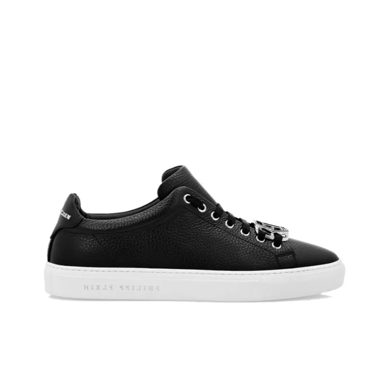 PHILIPP PLEIN Low Top Stylish Skateboarding Shoes Men's Black-1