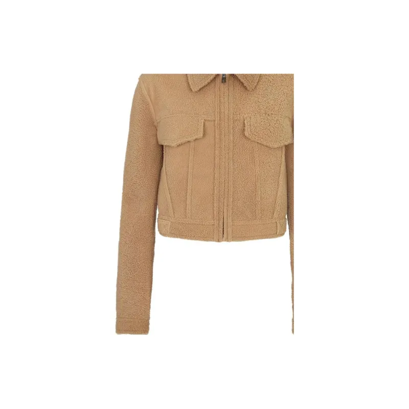FENDI Zip up Shearling Jacket-4