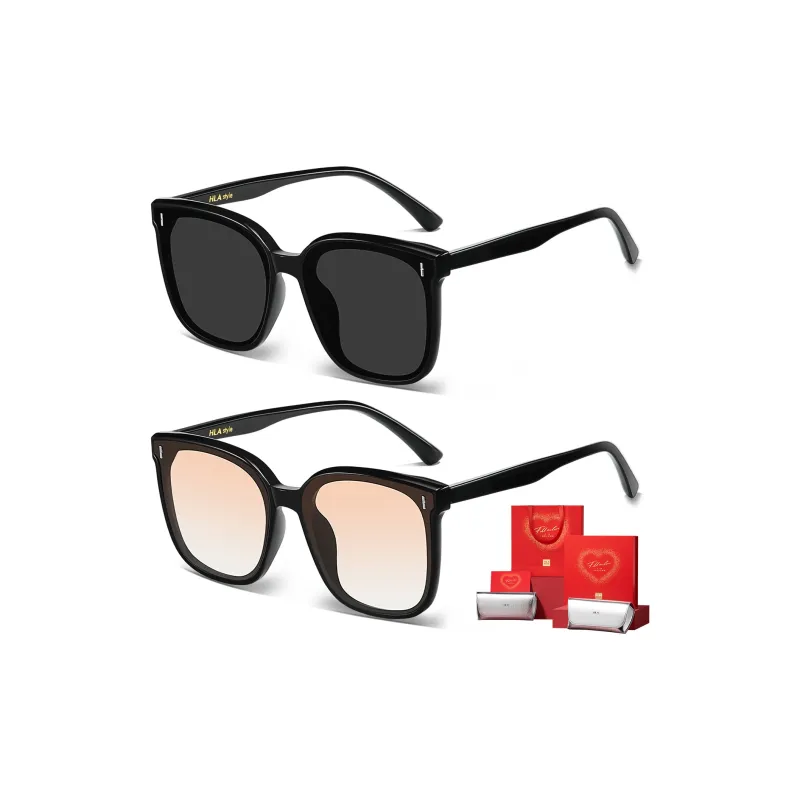 HLA TR/Memory Plastic Square Sunglasses Unisex-18