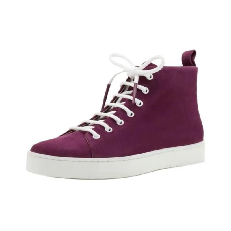 MANOLO BLAHNIK Semanadohi High-Top Skateboard Shoes Men's Dark Purple-3