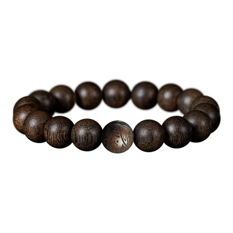 FANGYUANXIAOFU Auspicious Year Of The Snake Agarwood Bracelets Unisex-9