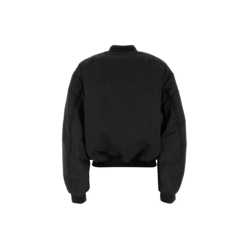 Marine Serre Logo Detailed Zip Up Bomber Jacket-1