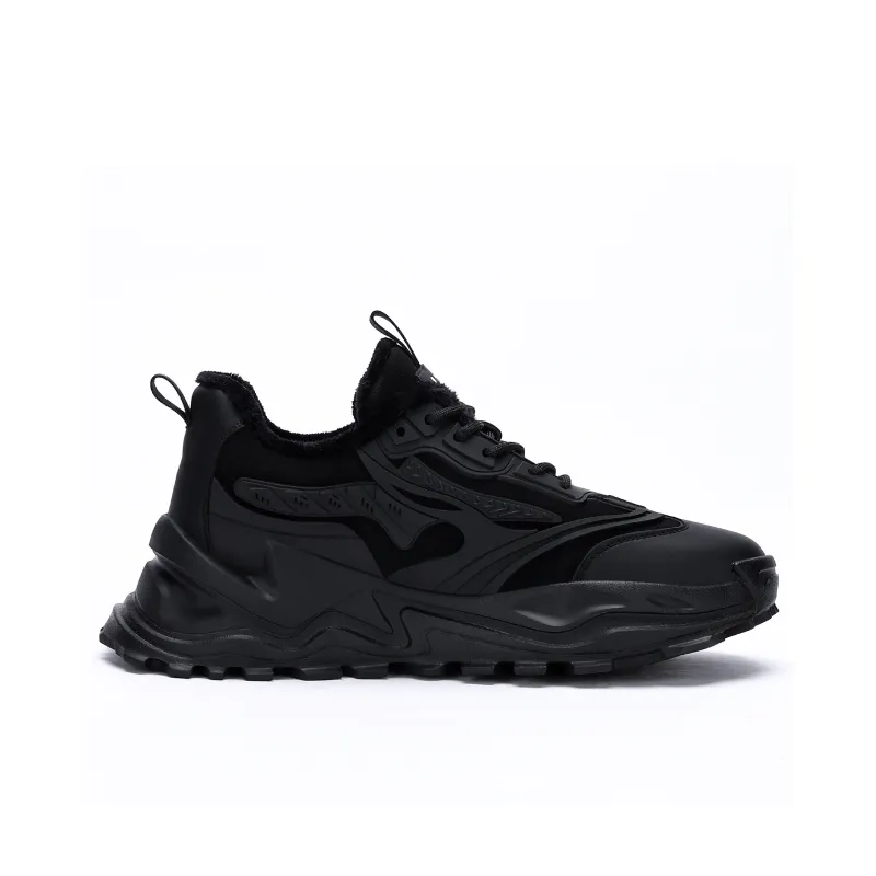 JEEP SPIRIT Cushioning Anti Slip, Wear Resistant, Coverage, Warm, Height Increasing Low Top Chunky Sneakers Men's Black-2