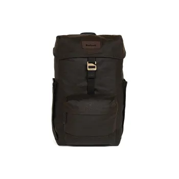 BARBOUR Wax Cotton Brush Backpack Men's Dark Green