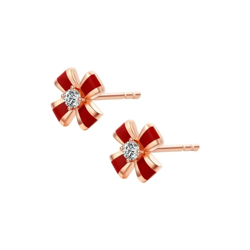 I Do 925 Sterling Silver Stud Earrings, Health, Wealth, Love, Good Luck Women's-4