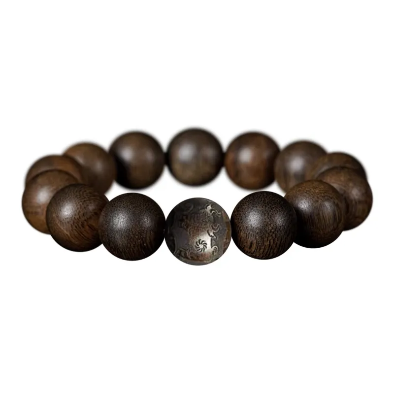 FANGYUANXIAOFU Fragrance Enhancer, Agarwood Bracelets Unisex-5