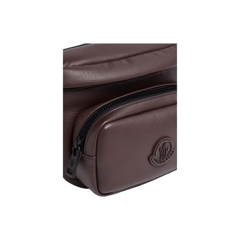 Moncler Durance Calfskin Fanny Pack Men's Brown-2