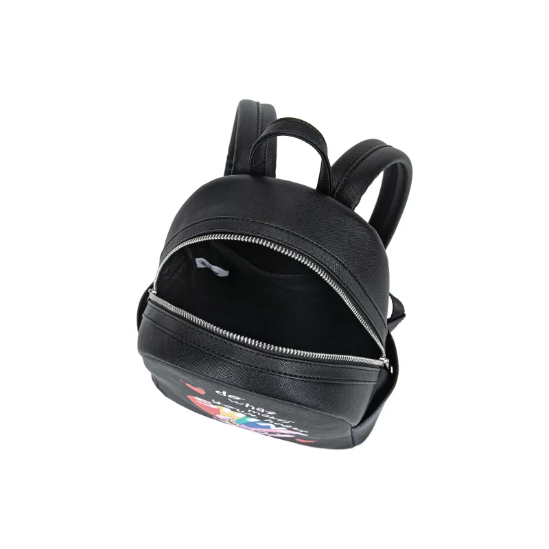 Disney Strawberry Bear Series PVC Polyvinyl Chloride Backpack Regular Unisex White/Black-9