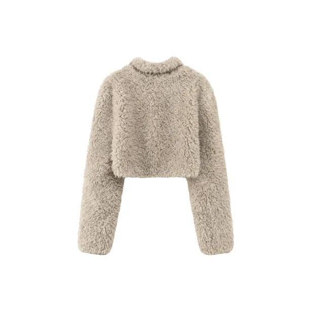 CHUU Cropped Coat Women's Light Gray-1