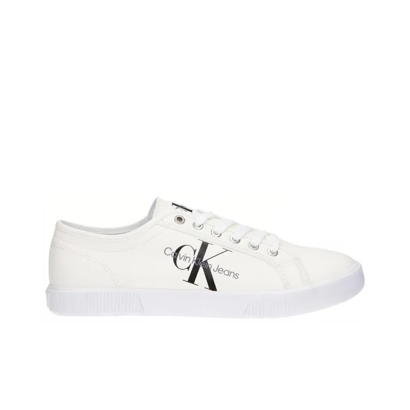 CKJ CALVIN KLEIN JEANS Low Top Skateboard Shoes Men's White-1