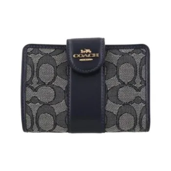 COACH Canvas Wallet Mini Women's Midnight Navy