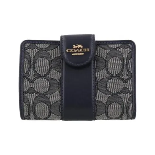 COACH Canvas Wallet Mini Women's Midnight Navy