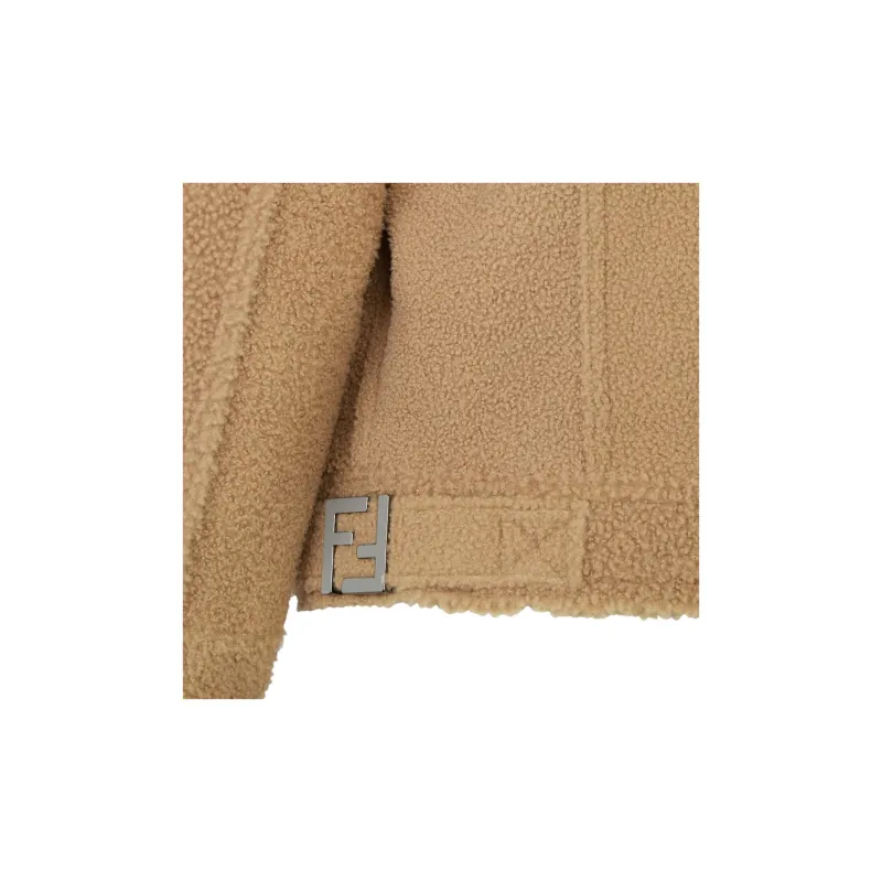 FENDI Zip up Shearling Jacket-3
