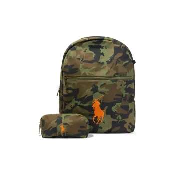 Ralph Lauren Kids Polo Pony embroidered Camouflage Backpack