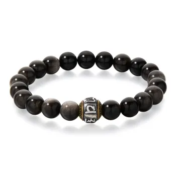 Huaying S925 Silver Bracelets Men's Good Luck