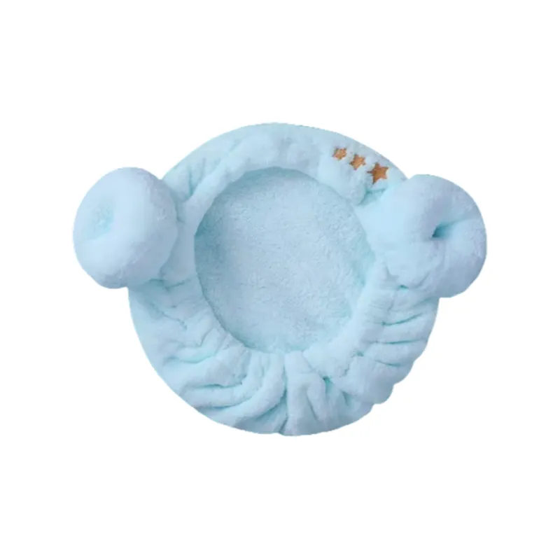 Drizzle Sheep Horn Bath Cap Solid Color-6