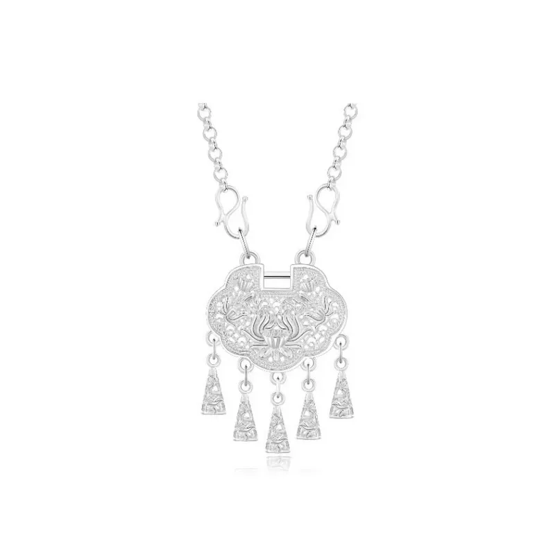 Brahmacharya 999 Fine Silver Necklaces Women's-0