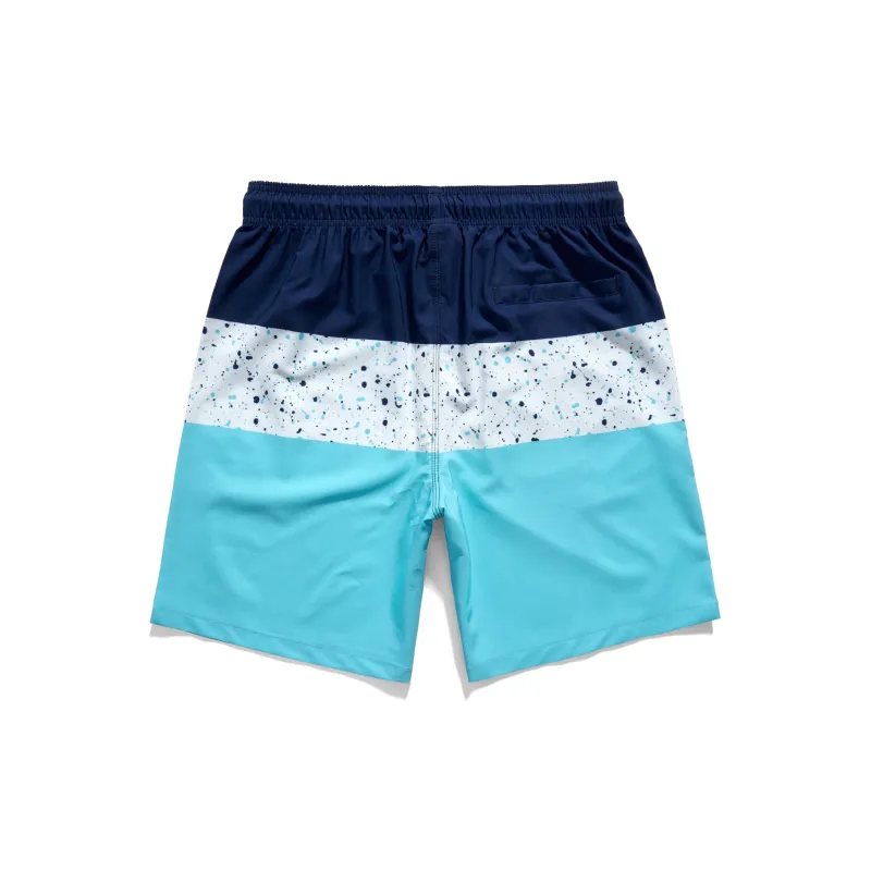 GAILANG Casual Shorts Men's Blue White Teal-1