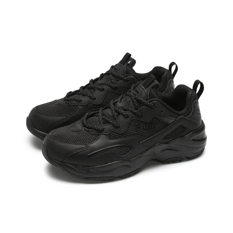 FILA Tracer Wear Resistant Low Top Running Shoes Women's Black-1