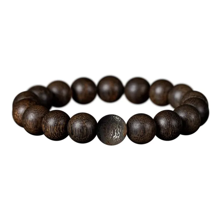 FANGYUANXIAOFU Auspicious Year Of The Snake Agarwood Bracelets Unisex-11