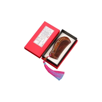 XIBI Practical Anti-Static Painted Sandalwood Comb Massage Scalp Hair Growth