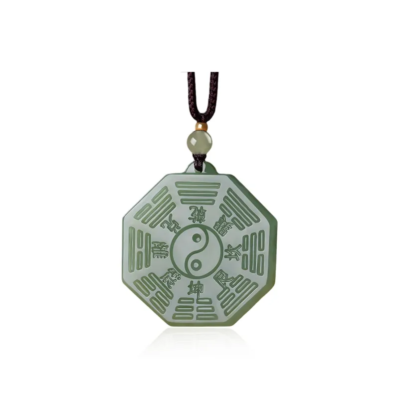 Beth Jewelry Hetian Jade Necklaces Pale Greenish White Jade Unisex-5