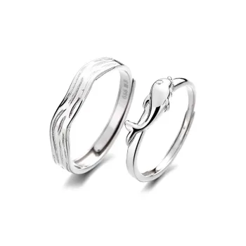 KLFOOK 999 Fine Silver Rings Unisex