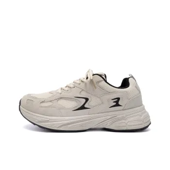 HUANQIU Balanced And Non-slip Low-Top Chunky Sneakers Men's Apricot Gray