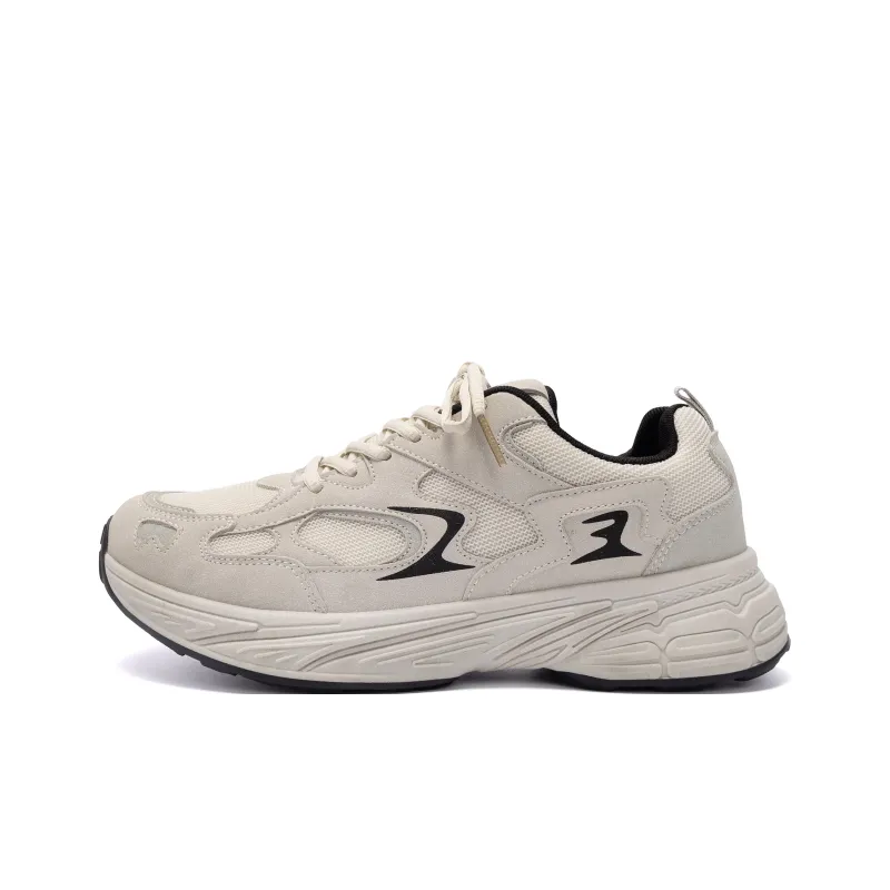 HUANQIU Balanced And Non-slip Low-Top Chunky Sneakers Men's Apricot Gray-0
