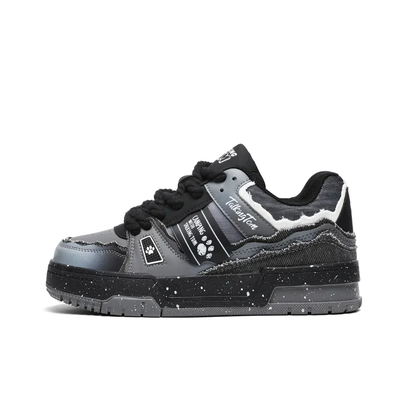 TALKING TOM Warm Coverage Height Increasing Wear-Resistant Slip-Resistant Low-Top Skateboard Shoes Unisex-3