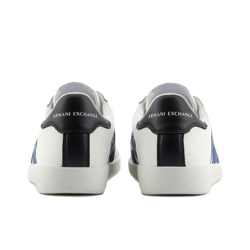 ARMANI EXCHANGEAE Low-Top Skateboard Shoes Men's White Black Blue-3