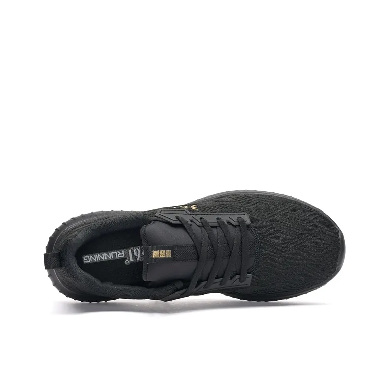 361° Anti Slip Wear Resistant Low Top Running Shoes Men's Black Gold-3