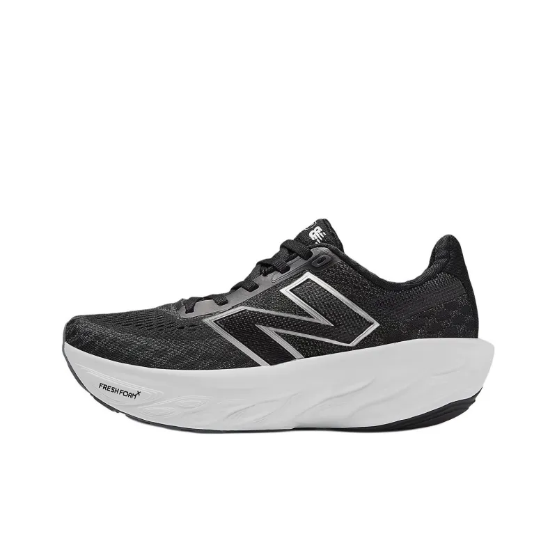 New Balance Anti Slip Wear Resistant Low Top Kids' Running Shoes Black Silver Teenagers-0