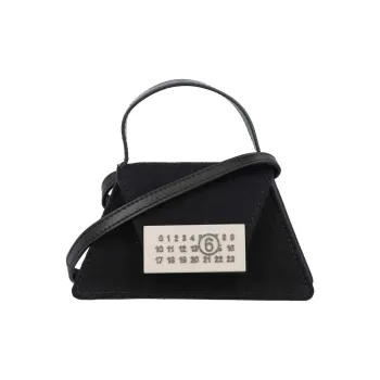 MM6 Maison Margiela Leather Shoulder Bag, Crossbody Bag, Handbag Mini Women's Black