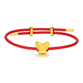 Zocai Bunny Ears Bowknot Niche Luxury Solid Gold Fixed Price Gold Bracelet Women's