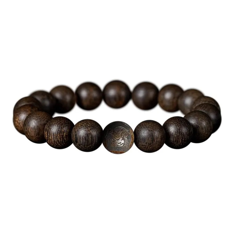 FANGYUANXIAOFU Auspicious Year Of The Snake Agarwood Bracelets Unisex-6