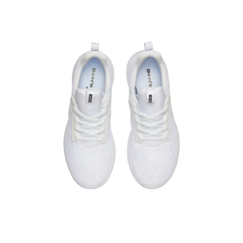 361° Cushioning Anti Slip And Wear Resistant Low Top Running Shoes Men's White-5
