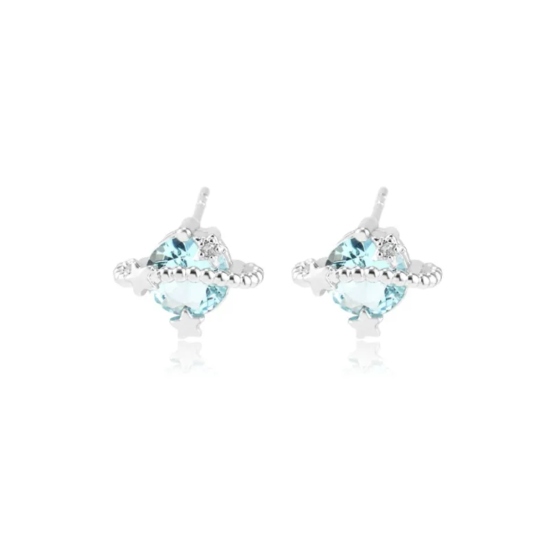 WANLIACC Alloy Planet Stud Earrings Women's-0