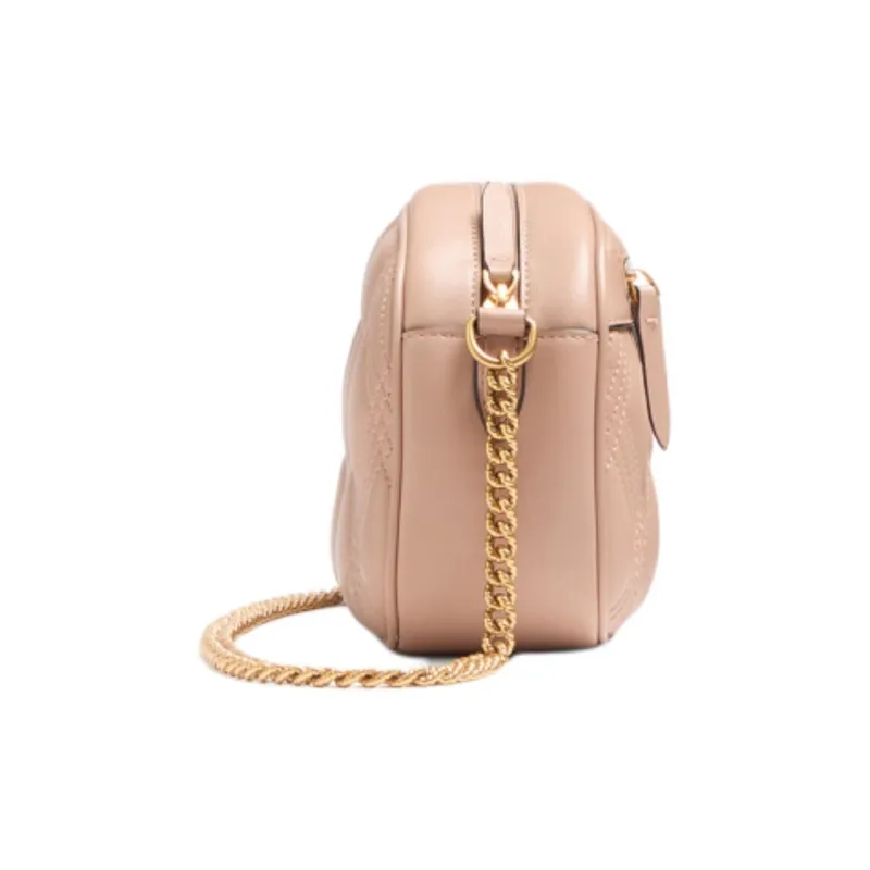 Valentino Embossed Goat Skin Shoulder Bag Crossbody Bag Women's Cinnamon Pink-2
