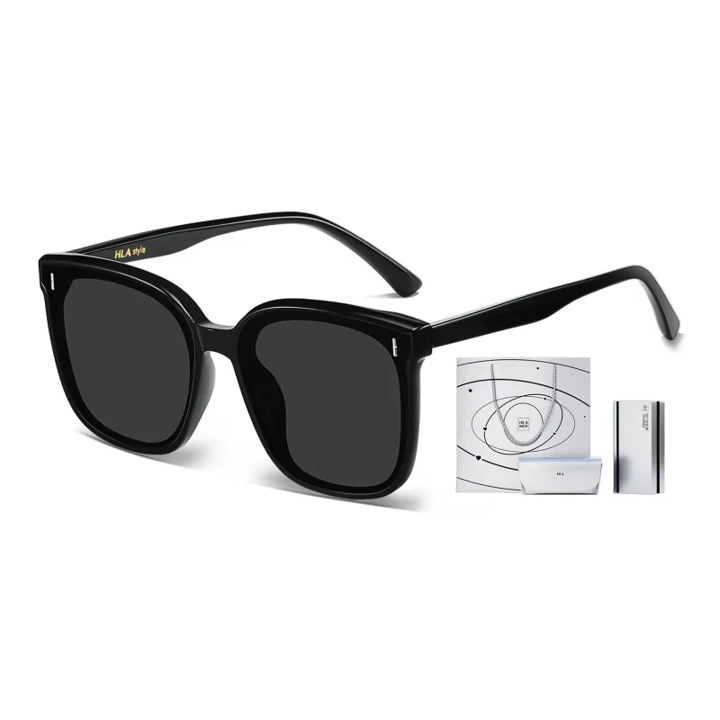HLA TR/Memory Plastic Square Sunglasses Unisex-9