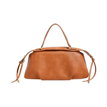 H YXIANG Microfiber Synthetic Leather Shoulder Bag, Crossbody Bag, Handbag Women's Brown